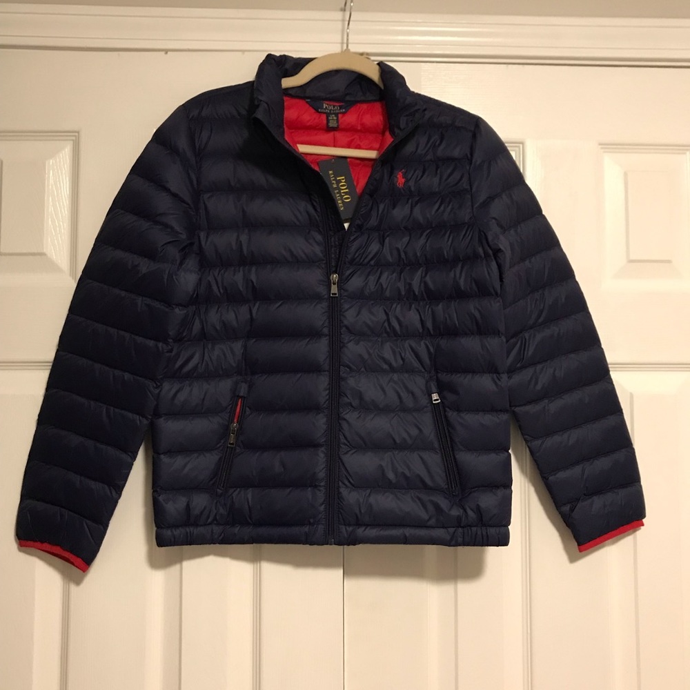 Polo Ralph Lauren jacket new with tag size L 14/16 Navy color